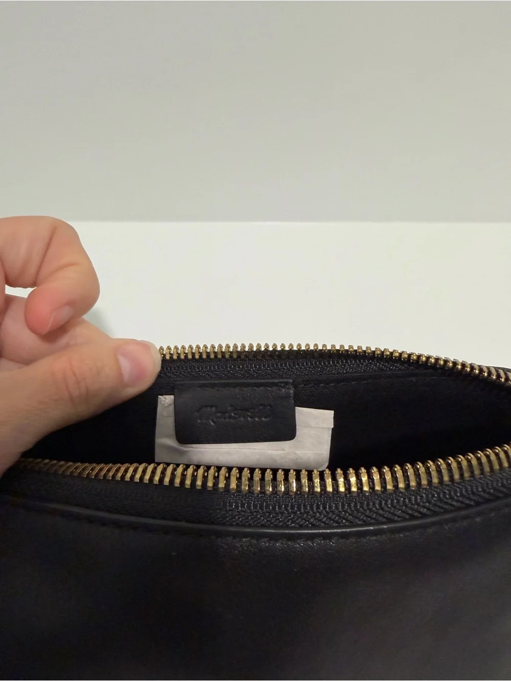 Madewell The Makeup Pouch in True Black Leather NY486 $68 - Picture 8 of 9